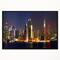 Designart - New York Skyline at Night - Cityscape Photo Framed Canvas Print